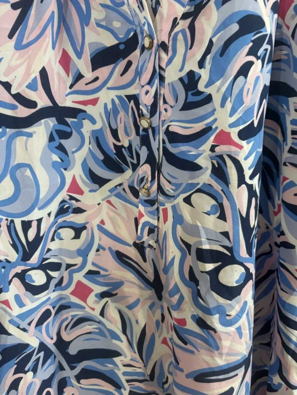 Simply southern Size Large (L) Abstract Print Long Sleeve Blouse - Picture 3 of 3